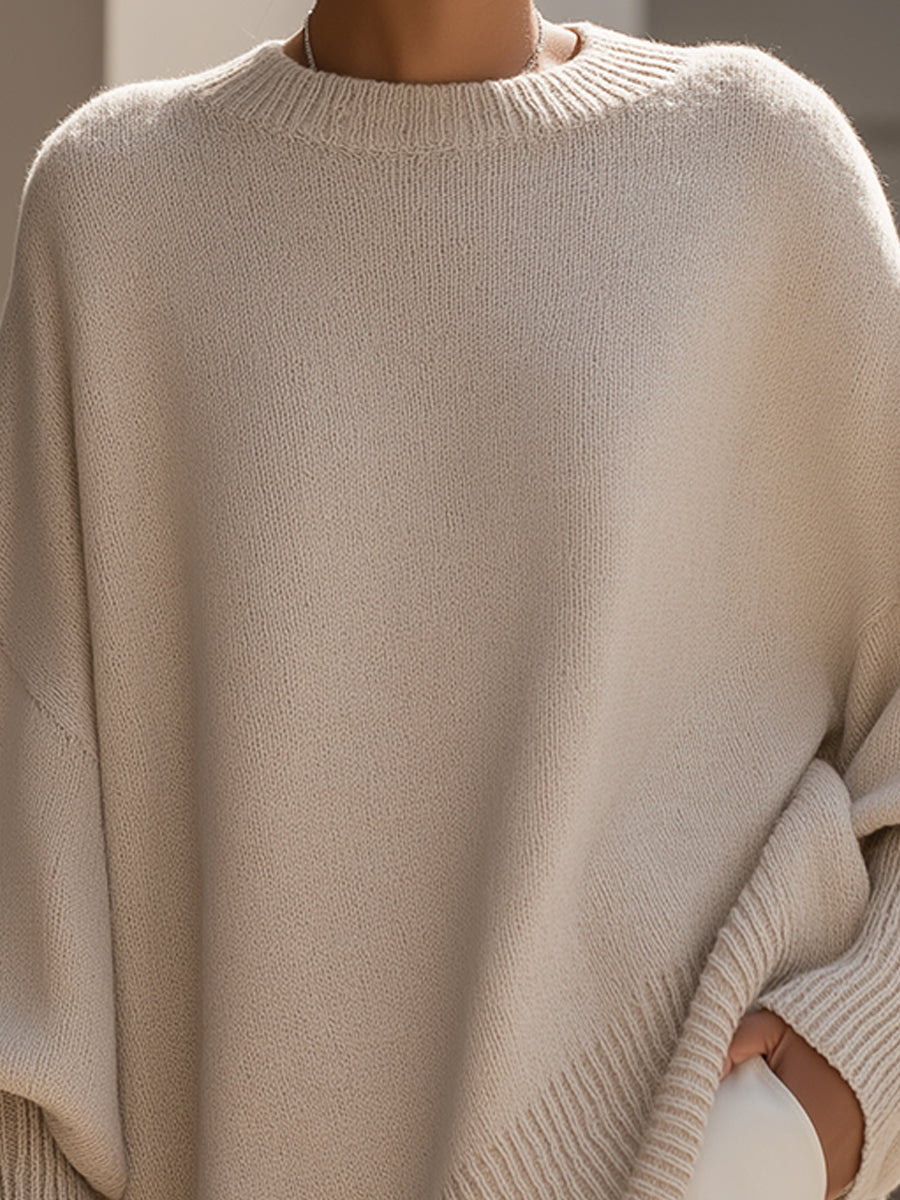 Mona | Przytulny, Przeciętny Sweter Poncho
