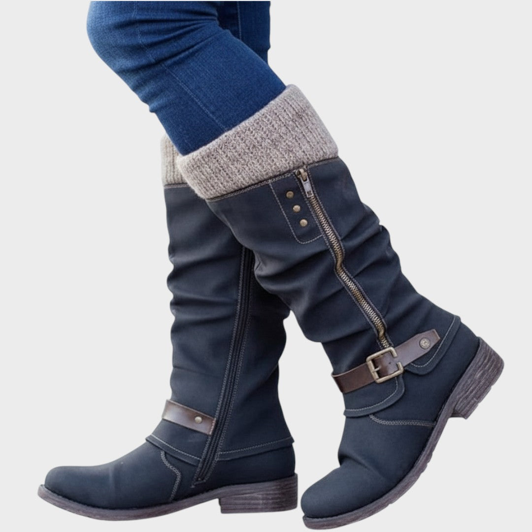 Winella – Wysokie buty z plecioną siateczką