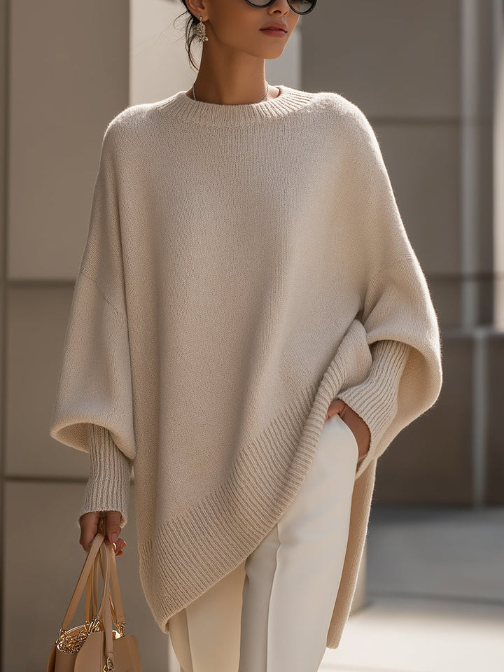 Mona | Przytulny, Przeciętny Sweter Poncho