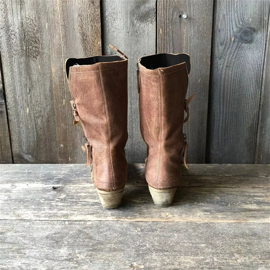 Felina – Skórzane buty w stylu western