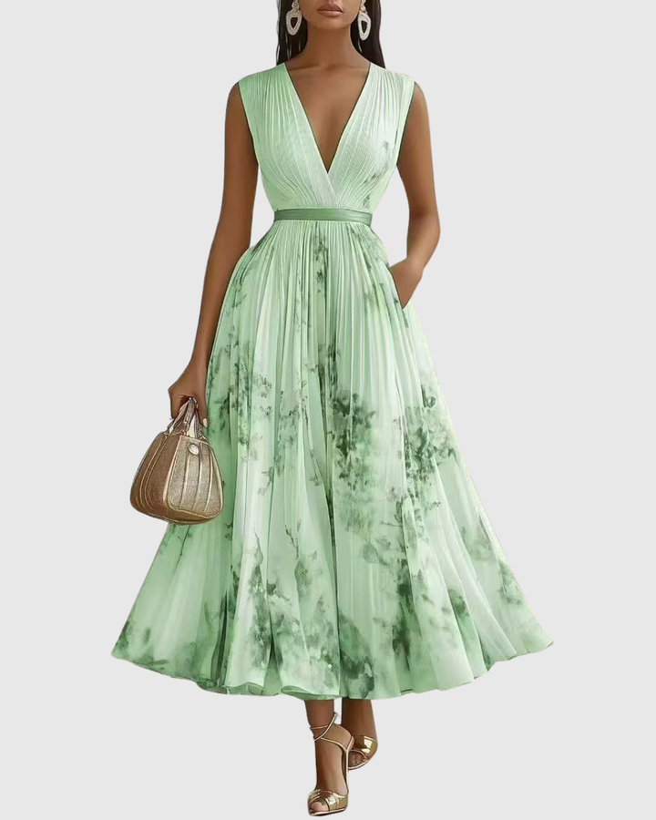 Siena™ - Elegancka Maxi Sukienka z Fala