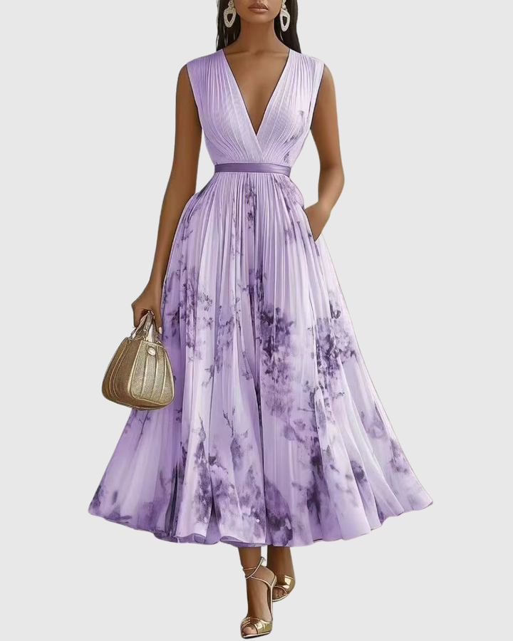 Siena™ - Elegancka Maxi Sukienka z Fala