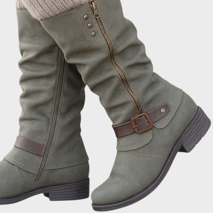 Winella – Wysokie buty z plecioną siateczką
