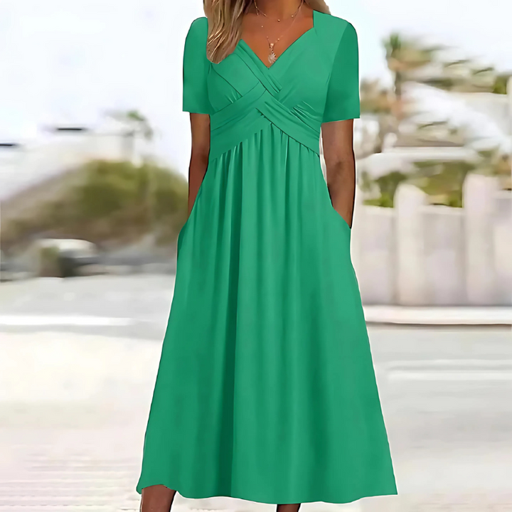 Leia | Elegancka Sukienka z Kryciem Brzucha