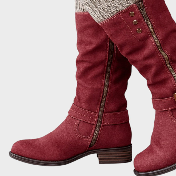 Winella – Wysokie buty z plecioną siateczką