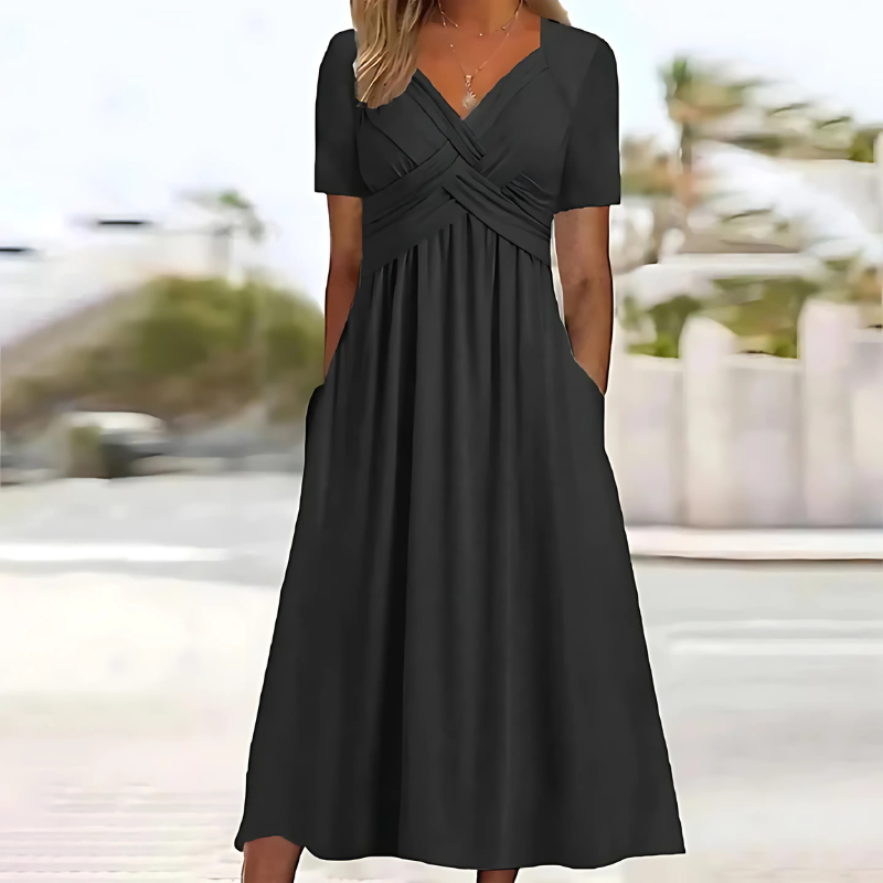 Leia | Elegancka Sukienka z Kryciem Brzucha