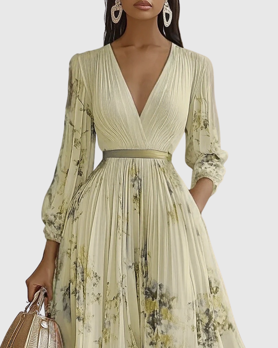 Siena™ - Elegancka Maxi Sukienka z Fala