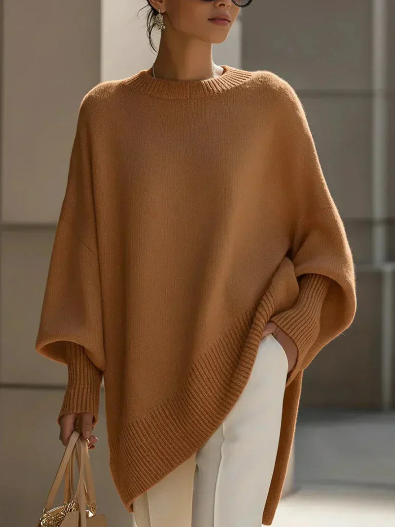 Mona | Przytulny, Przeciętny Sweter Poncho