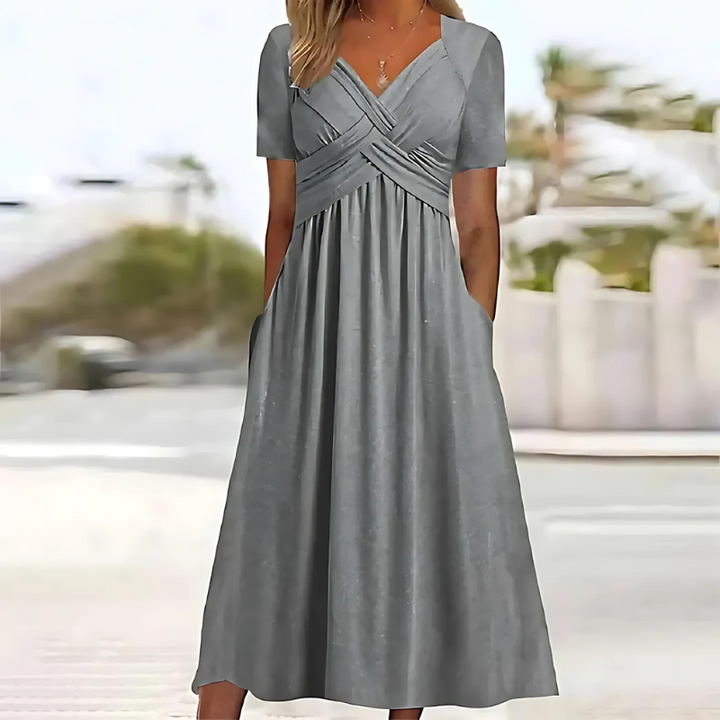 Leia | Elegancka Sukienka z Kryciem Brzucha