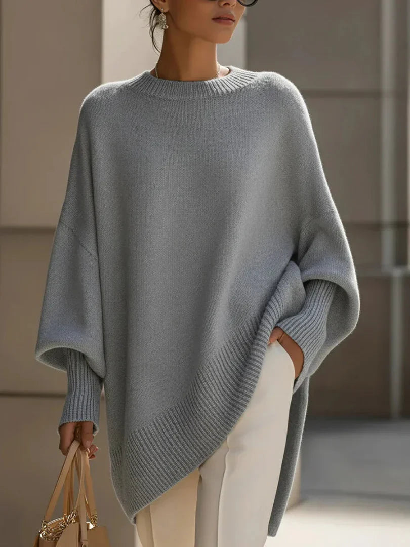 Mona | Przytulny, Przeciętny Sweter Poncho