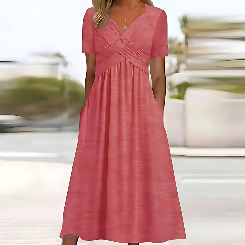 Leia | Elegancka Sukienka z Kryciem Brzucha