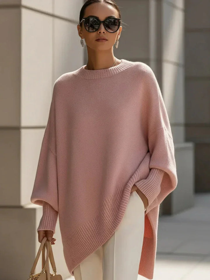 Mona | Przytulny, Przeciętny Sweter Poncho
