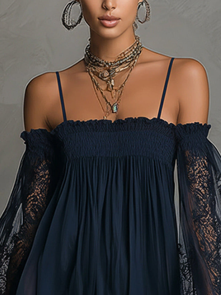 Camille | Elegancka mini sukienka z koronką bez ramiączek