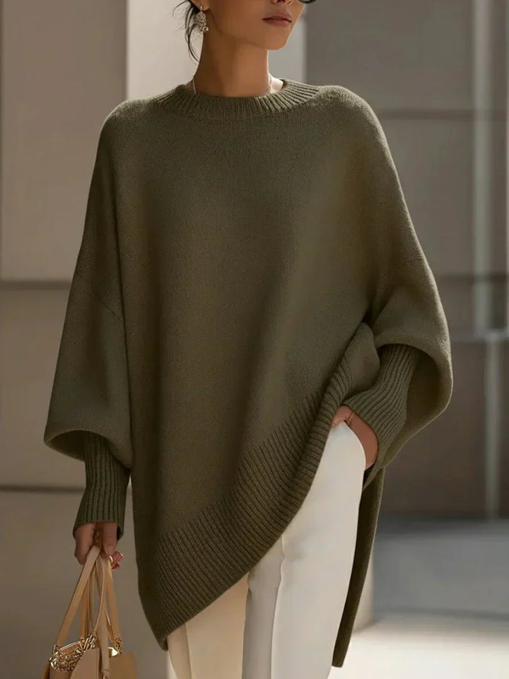 Mona | Przytulny, Przeciętny Sweter Poncho