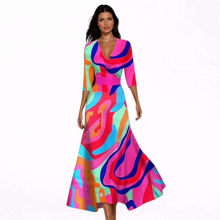 Emilia | Maxi Sukienka Kwiatowa Elegancka