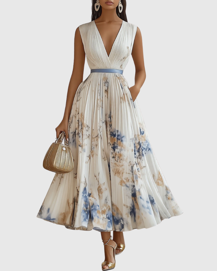 Siena™ - Elegancka Maxi Sukienka z Fala
