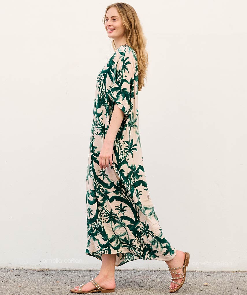 Orla - Sukienka typu kaftan z kieszeniami do noszenia na co dzień