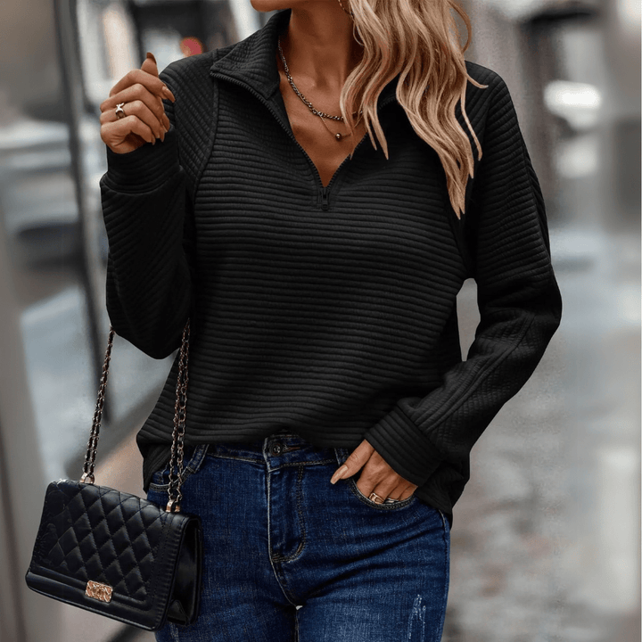 Tomira – Elegancki sweter z zamkiem