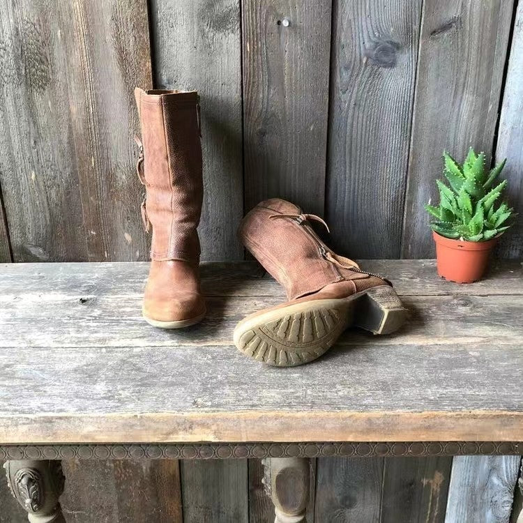 Felina – Skórzane buty w stylu western