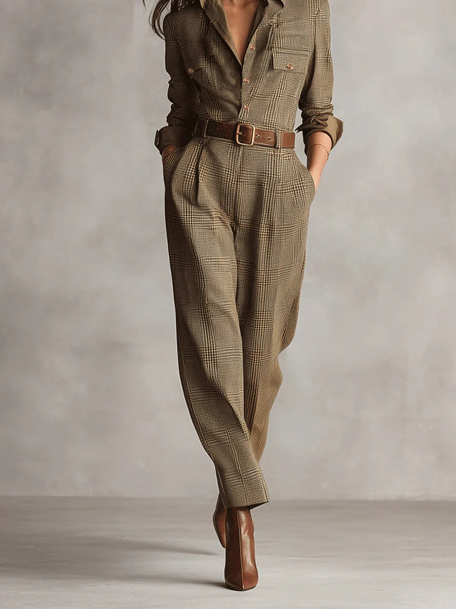Mirabelle – damski overall z tweedu