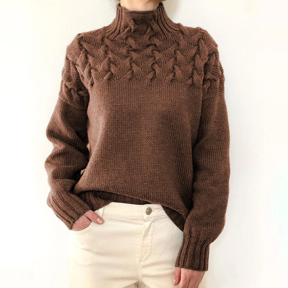 Judyta – Miękki sweter z golfem