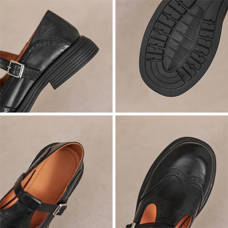 Elvara | Eleganckie Mary Jane ze skóry