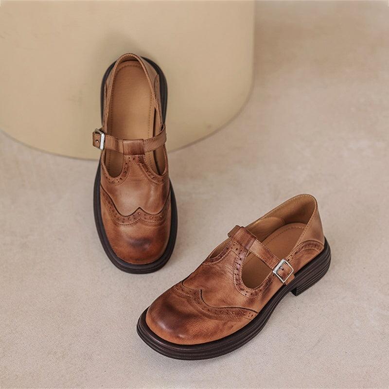 Elvara | Eleganckie Mary Jane ze skóry