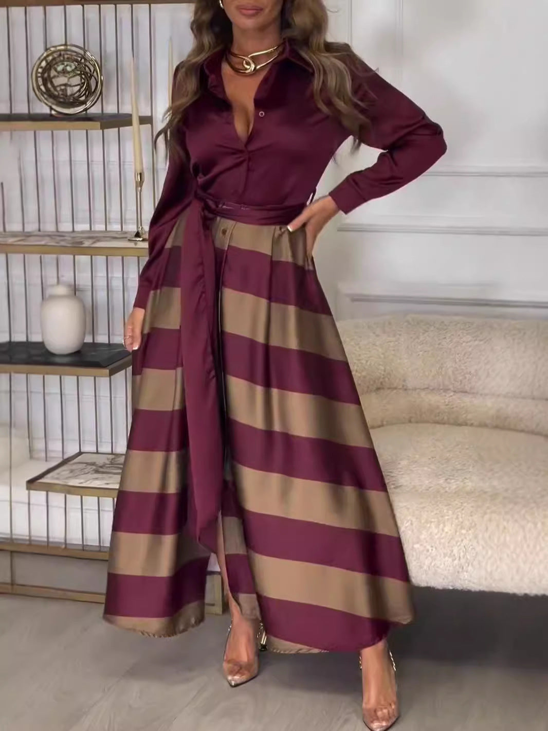 Sukienka Maxi w Paski